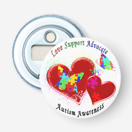 Autismus Schmetterlinge im Herzen Flaschenöffner