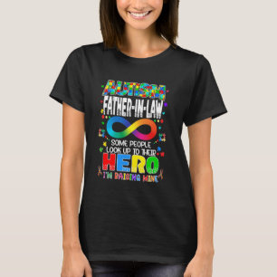 Autismus Schwiegervater Held Erziehen Groovy Autis T-Shirt