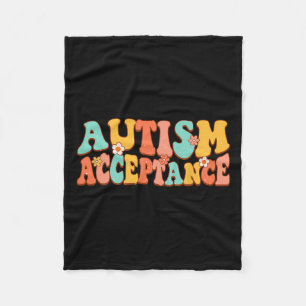 Autismus Sensibilisierung Annahme Groovy Retro Spe Fleecedecke