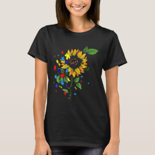 Autismus Sensibilisierung Autismus Sonnenblume Vin T-Shirt
