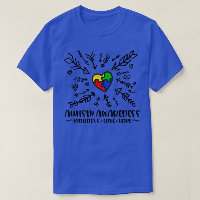 Autismus Sensibilisierung Freundlichkeit Liebe hof T-Shirt (Design vorne)