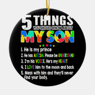 Autismus Sensibilisierung für Autismus Son Kinder  Keramik Ornament