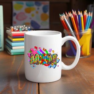 Autismus Sensibilisierung Mama Blume Tasse