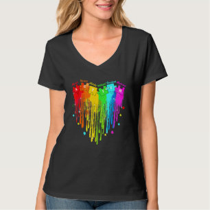 Autismus Sensibilisierung Unterstützung Rainbow Gl T-Shirt