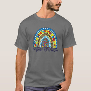 Autismus Sensibilisierungsmonat Leopard Regenbogen T-Shirt