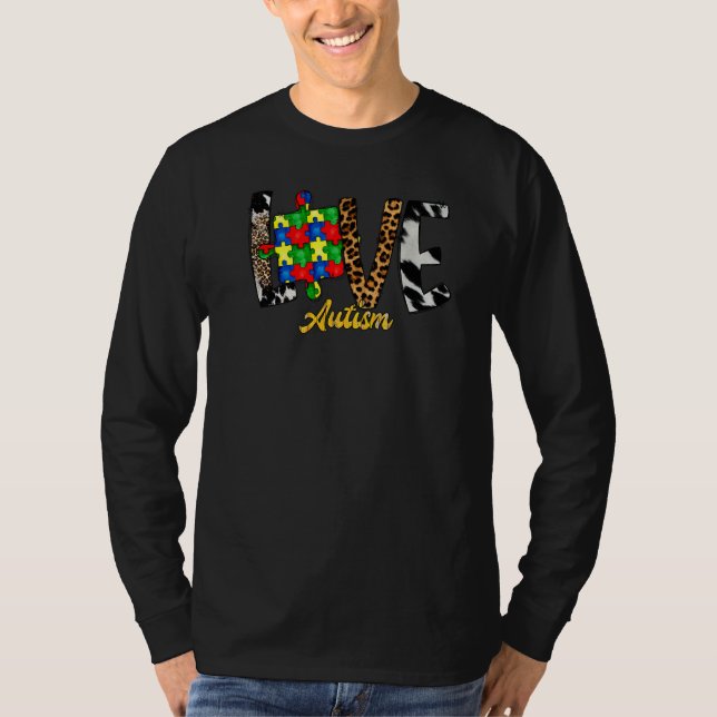 Autismus Sensibilisierungsmonat Mama Vater Kinder  T-Shirt (Vorderseite)