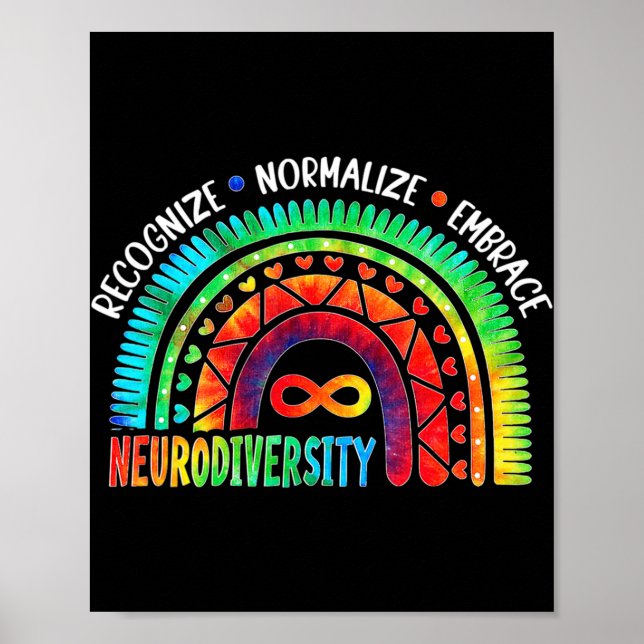 Autismus Sensibilisierungsmonat Neurovielfalt Rain Poster (Vorne)