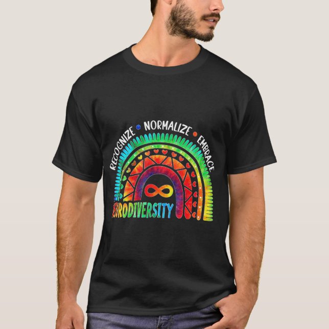 Autismus Sensibilisierungsmonat Neurovielfalt Rain T-Shirt (Vorderseite)