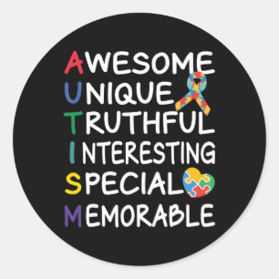 Autismus Sensibilisierungsmonat Phantastisch Autis Runder Aufkleber