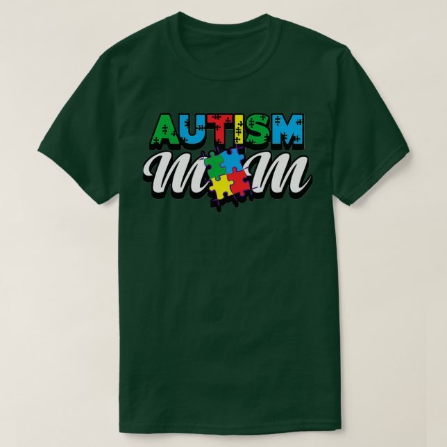 Autismus Sensibilisierungsmonat Proud Autismus Mam T-Shirt (Design vorne)