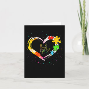 Autismus SensibilisierungsSpecial Ed Teacher Asl S Karte