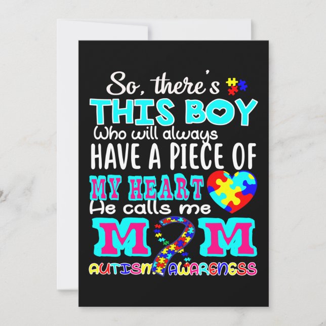 Autismus-Shirt des Weltautismus Save The Date (Vorderseite)