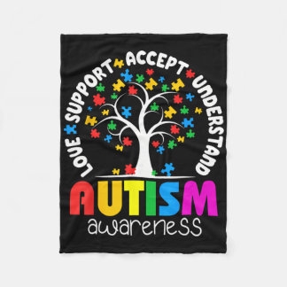 Autismus Shirt Liebe Akzeptanz Unterstützung Autis Fleecedecke