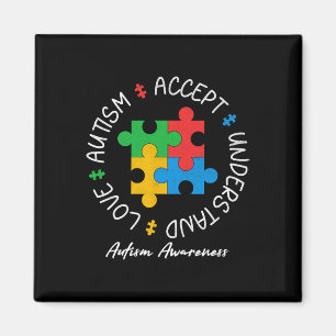 Autismus Shirt Liebe Akzeptanz Unterstützung Autis Magnet