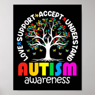 Autismus Shirt Liebe Akzeptanz Unterstützung Autis Poster