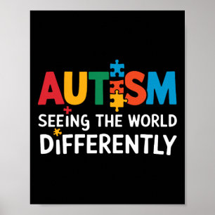 Autismus sieht die Welt anders Autismus Awarene Poster