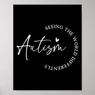 Autismus sieht die Welt anders Autismus Awarene Poster