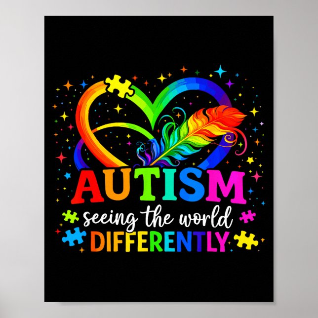 Autismus sieht die Welt anders Autismus Poster (Vorne)