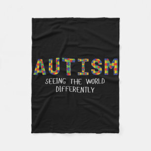 Autismus sieht die Welt anders grafisches T-Shirt Fleecedecke