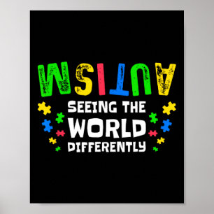 Autismus sieht die Welt anders Neurodiversität Poster