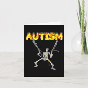 Autismus Skeleton Funny Odly spezifische Dank Karte