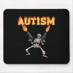 Autismus Skeleton Funny Odselig spezifische Maßnah Mousepad