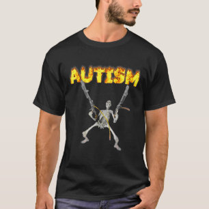 Autismus Skeleton Funny Odselig spezifische Maßnah T-Shirt
