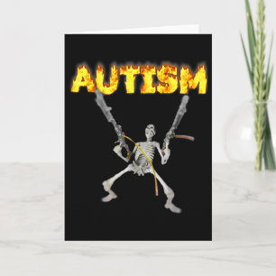 Autismus-Skelett Lustig Seltsam Spezifisches Dank- Karte