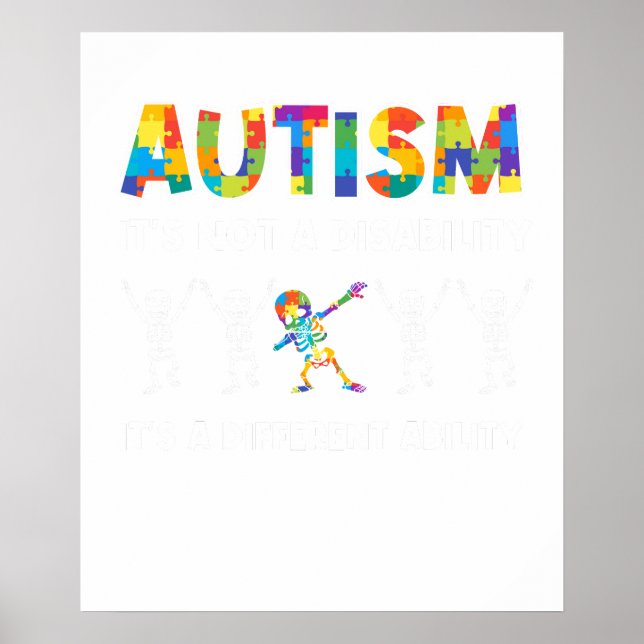 Autismus Skelett Poster (Vorne)