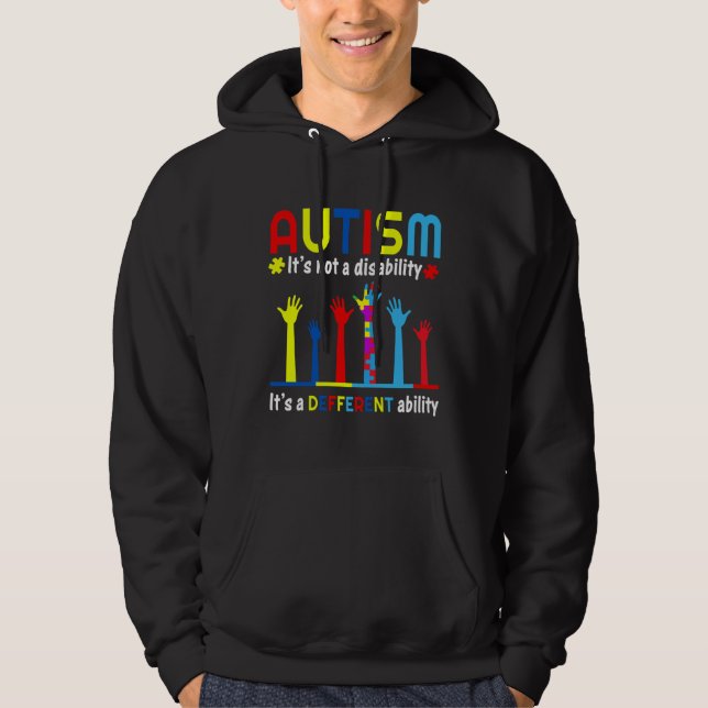 Autismus Skelettabbau ist keine Behinderung Hoodie (Vorderseite)