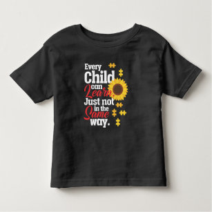 Autismus Sonnenblume Sonderlehrer für Bildung Kleinkind T-shirt