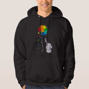 Autismus Sonnenblumen Autismus Bewusstsein Elefant Hoodie