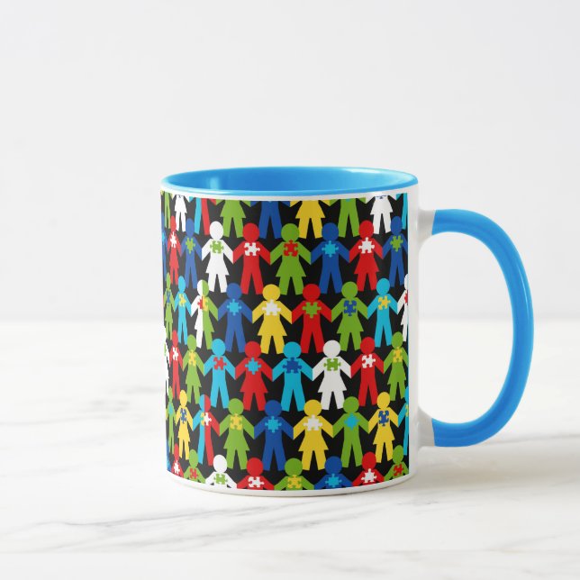 Autismus Spectrum Awareness Puzzle Kaffee Cup Tass Tasse (Rechts)