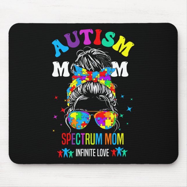 Autismus Spectrum Mama Unendliche Liebe Autismus B Mousepad (Vorne)