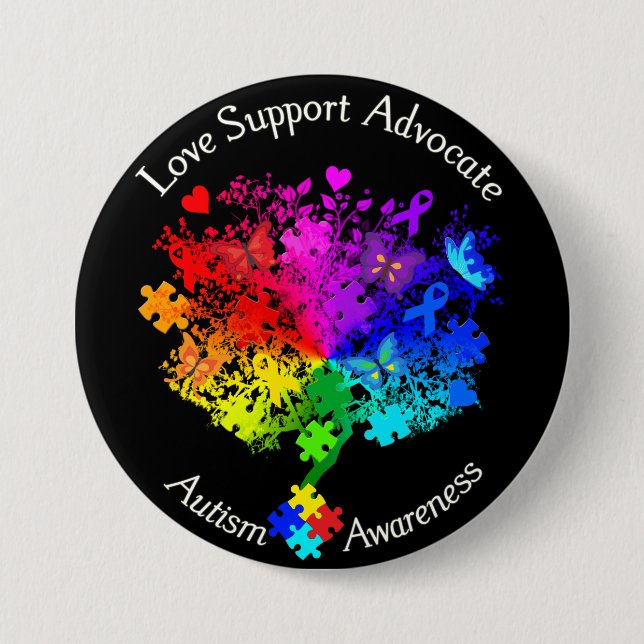 Autismus Spectrum Tree Button (Vorderseite)