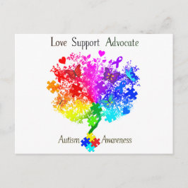 Autismus Spectrum Tree Postkarte