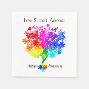 Autismus Spectrum Tree Serviette