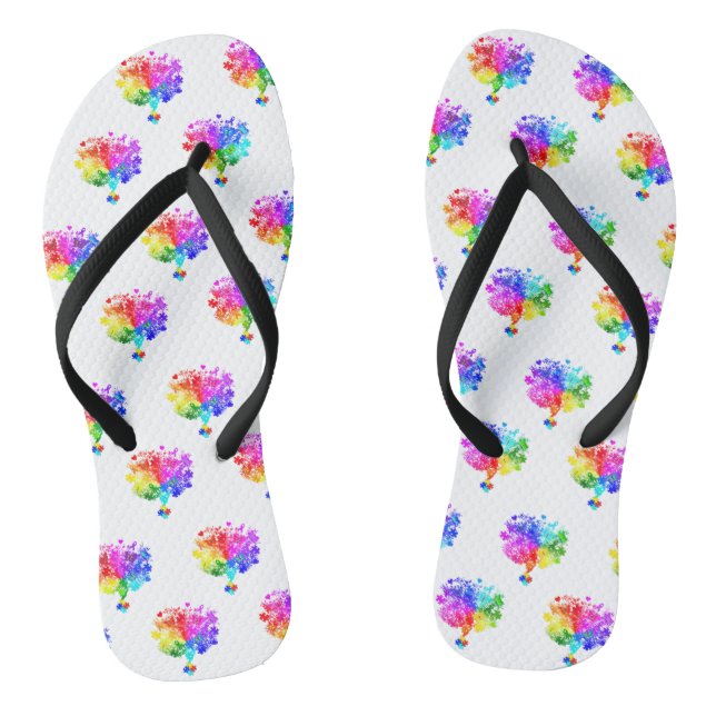 Autismus Spectrum Trees Flip Flops (Fußbett)