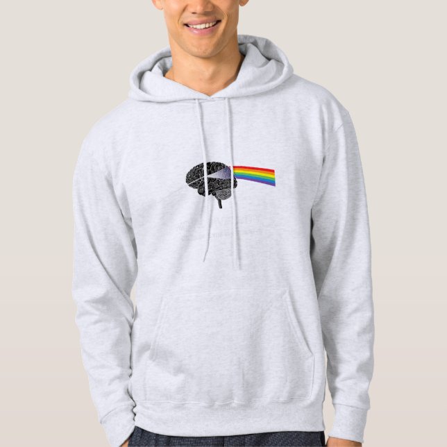 Autismus-Spektrum ASD ADHD Rainbow Br Hoodie (Vorderseite)