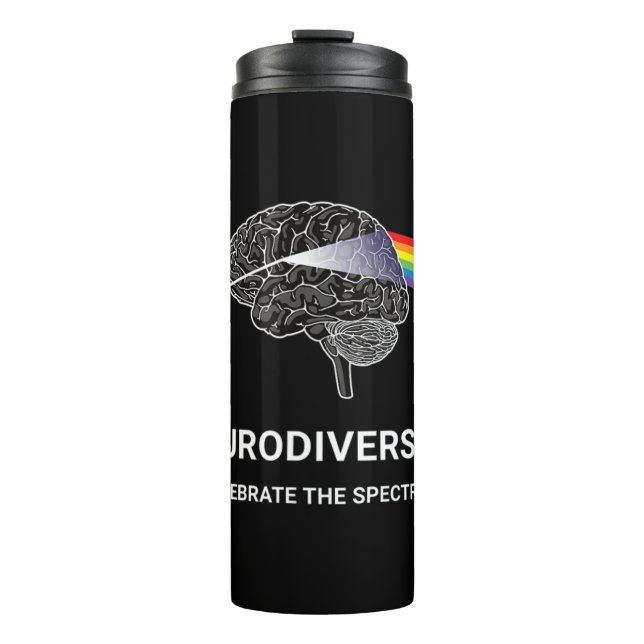 Autismus-Spektrum ASD ADHD Rainbow Br Thermosbecher (Vorderseite)