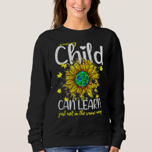 Autismus Spezielle Bildung Lehrer Sonnenblumenpuzz Sweatshirt