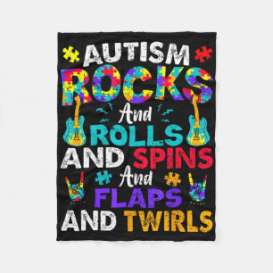 Autismus-Steine und -Rollen Funny Autism Awareness Fleecedecke