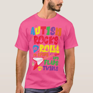 Autismus-Steine und -Rollen und -Spinnen und -flap T-Shirt