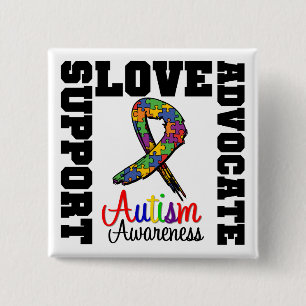 Autismus-Stützanwalt-Liebe Button