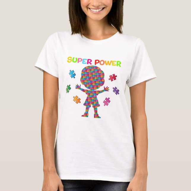 Autismus, Super-Power T-Shirt (Vorderseite)