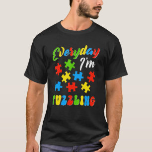 Autismus Täglich bin ich verwirrt  Farbpuzzle T-Shirt