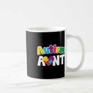 Autismus Tante Bewusstsein Puzzle Pieces Farben Ge Kaffeetasse