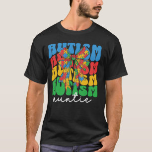 Autismus-Tante Coquette Schleife Autismus-Bewussts T-Shirt