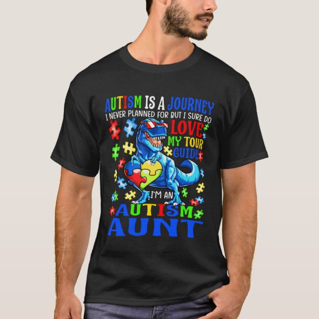 Autismus Tante Journey Zitat Autismus Bewusstsein  T-Shirt (Vorderseite)