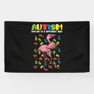 Autismus tanzen Anderer Beat Flamingo Niedlich Banner